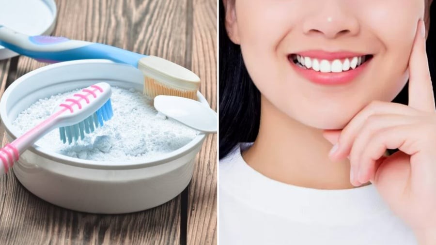 Bạn có thể sử dụng các nguyên liệu tự nhiên như baking soda để làm sạch và làm trắng răng tại nhà.