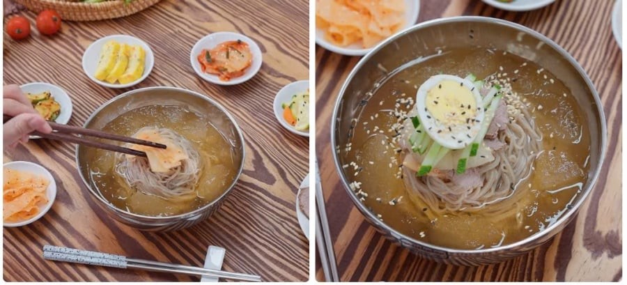Món mì lạnh hoàn thành