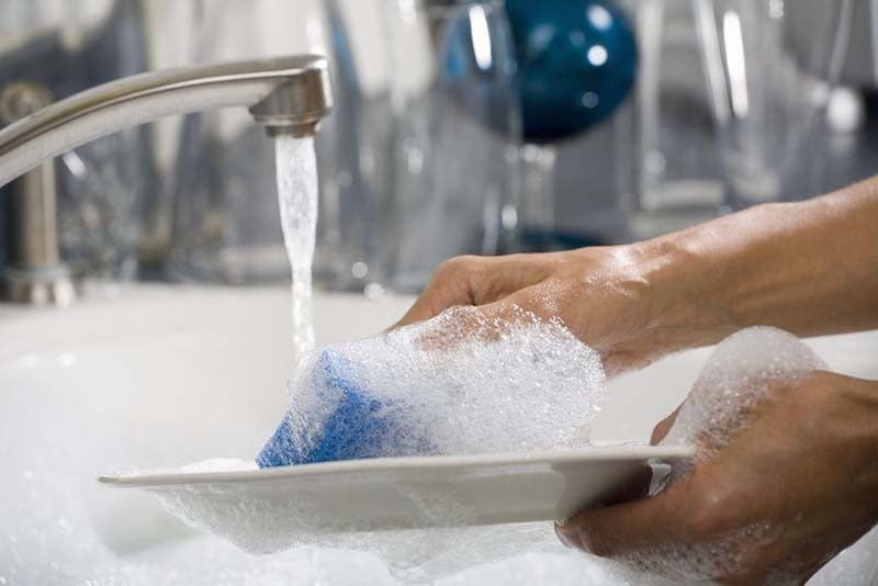 Miếng rửa bát không nên dùng lâu nhiêu vi khuẩn