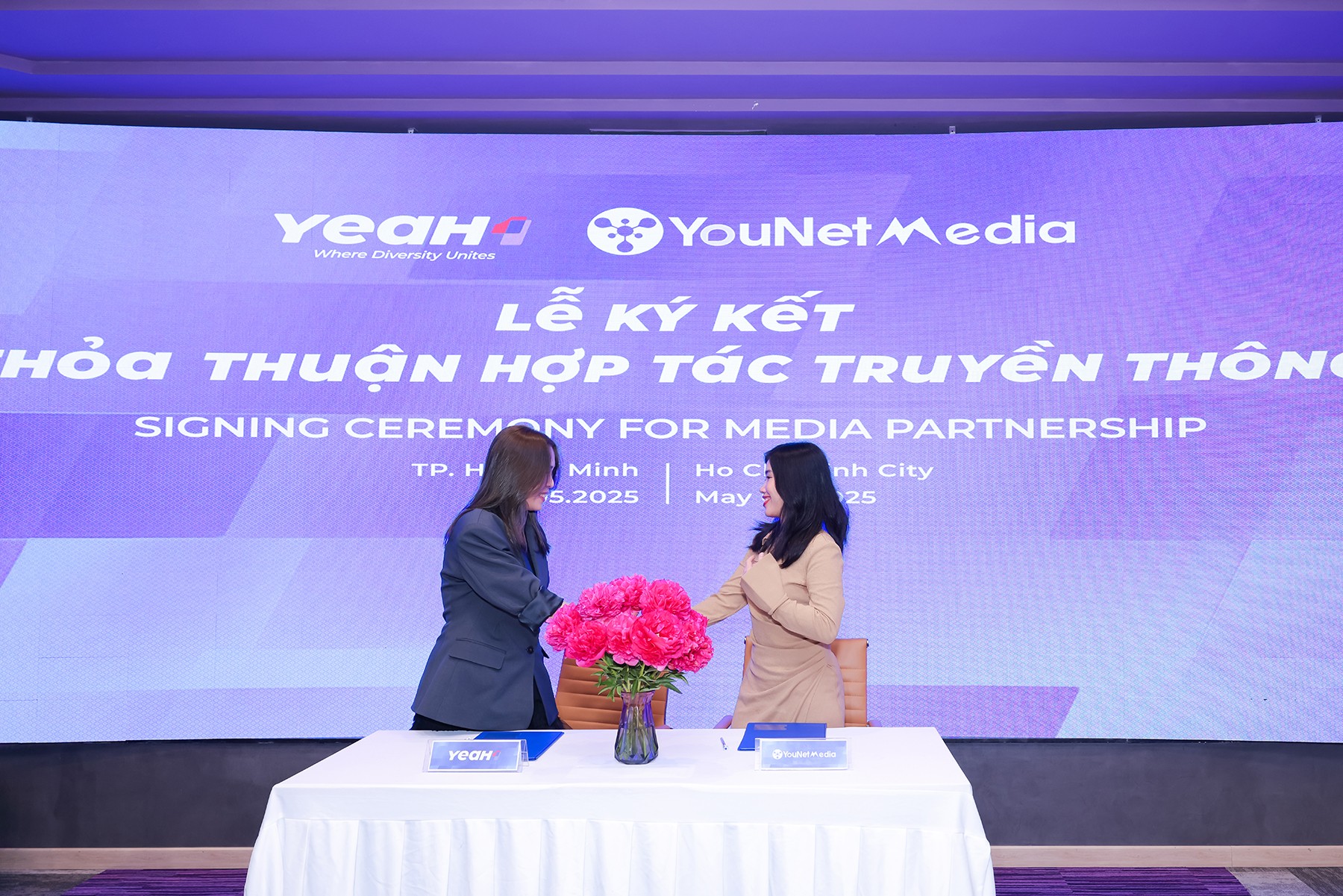 Hình ảnh Lễ Ký kết thỏa thuận hợp tác truyền thông giữa YeaH1 và YouNet Media (2)