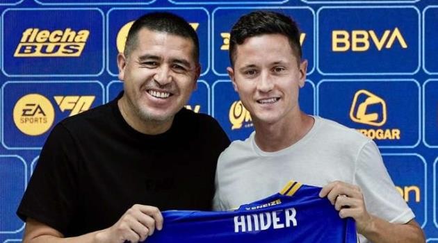 Herrera trong chiếc áo Boca.