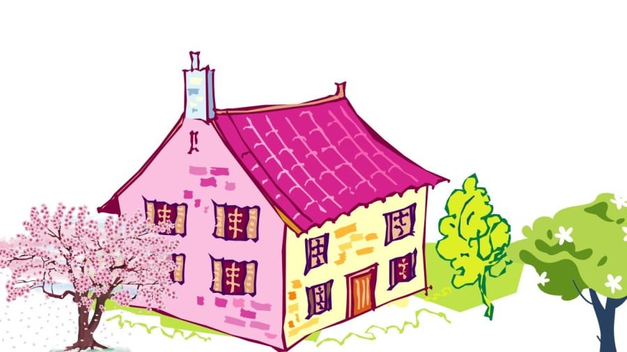 Cây cối xanh tốt chim chóc bay về báo hiệu tài vận đang vây quanh