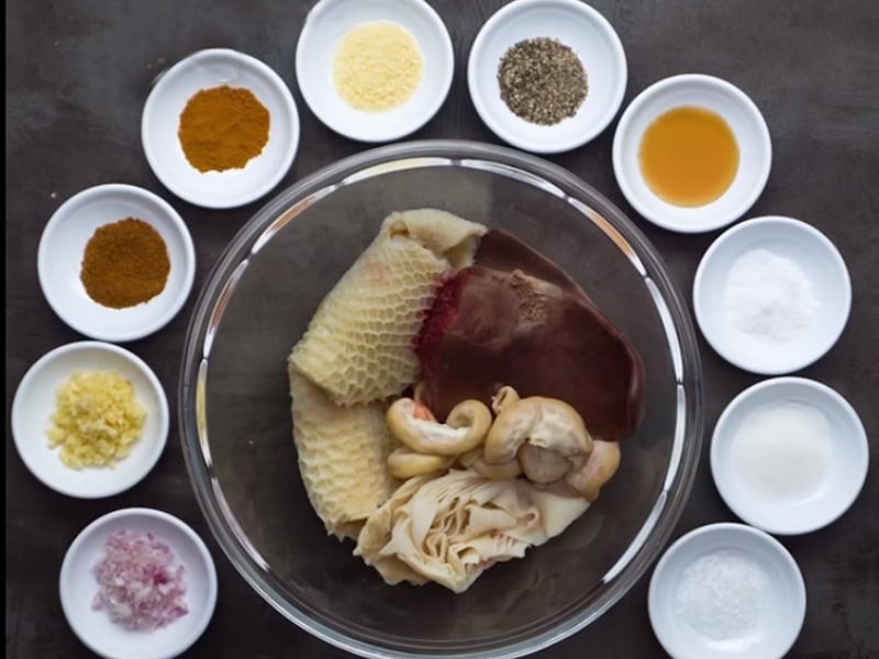 Ướp nội tạng bò