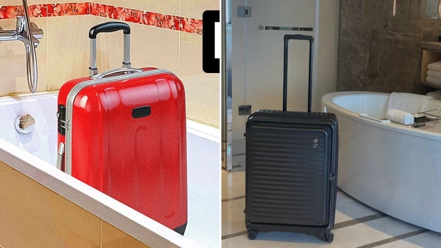 Việc đặt vali trong nhà tắm ngay khi nhận phòng khách sạn sẽ giúp bạn kiểm tra phòng một cách thuận tiện hơn, ngăn rệp giường bám vào hành lý.