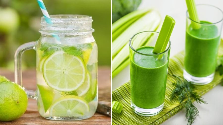 Nước chanh, nước ép cần tây có tác dụng trong việc hỗ trợ đào thải sỏi thận.