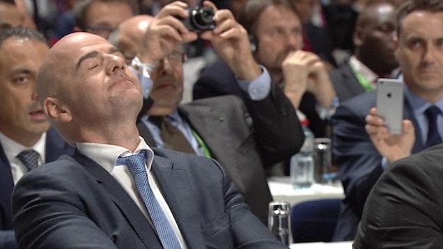 Infantino đắc cử ghế chủ tịch FIFA vào năm 2016