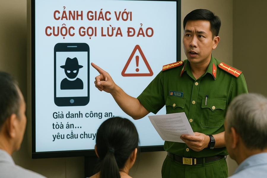 Công an khuyến cáo người dân cảnh giác với thủ đoạn lừa đảo công nghệ cao.