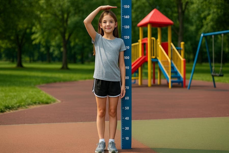 Đầu gối cao và bắp chân thon là đặc điểm gợi ý tiềm năng phát triển chiều cao.
