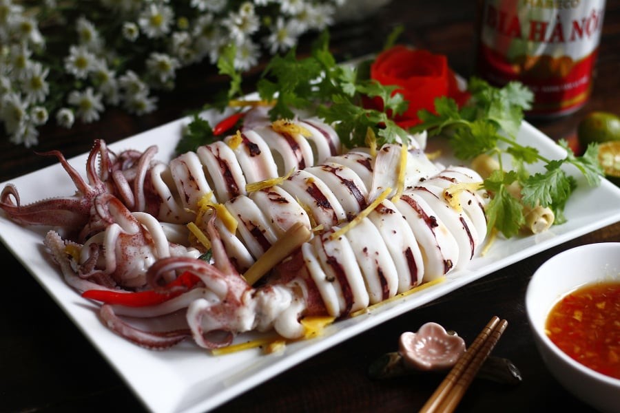 Cách hấp mực ngon