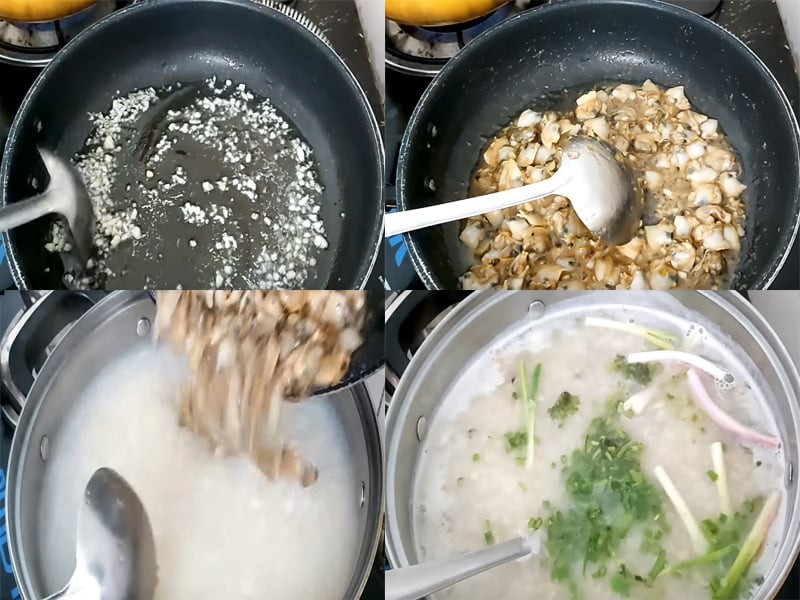 Nấu cháo ngao