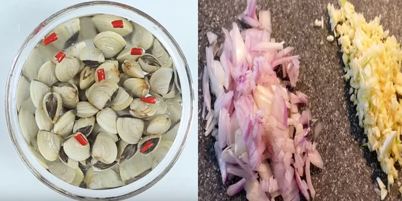 Sơ chế nguyên liệu nấu cháo ngao