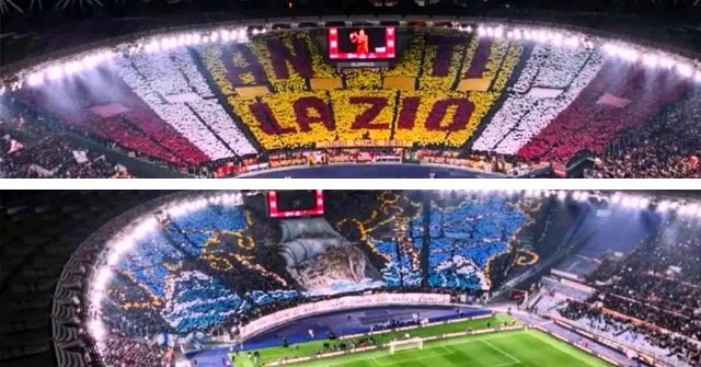 Hai nửa thành Rome luôn sục sôi khi trận Derby giữa Roma và Lazio xảy ra