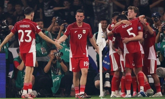 Indonesia được cổ vũ bởi lượng khán giả hùng hậu.
