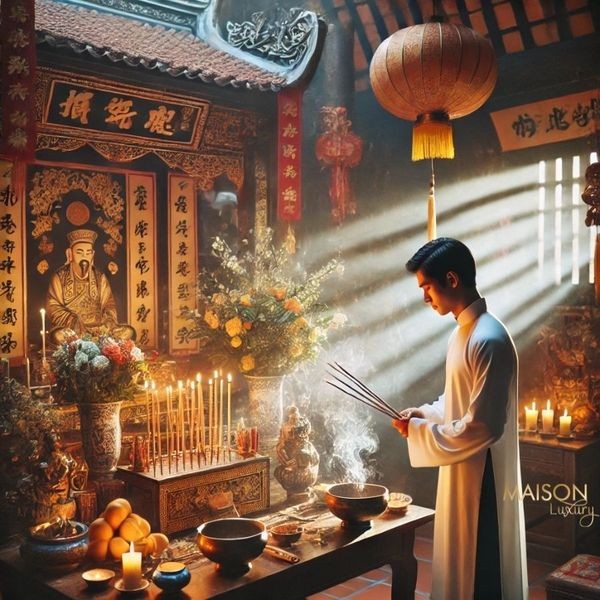 Khi thắp hương chú ý cách ăn mặc. Ảnh minh họa