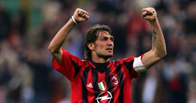Maldini là người đội trưởng mẫu mực của AC Milan.