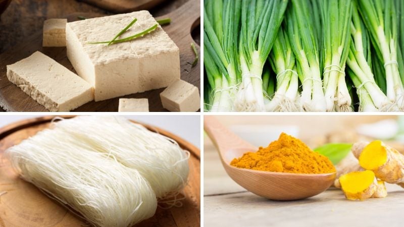 Nguyên liệu làm miến đậu hũ