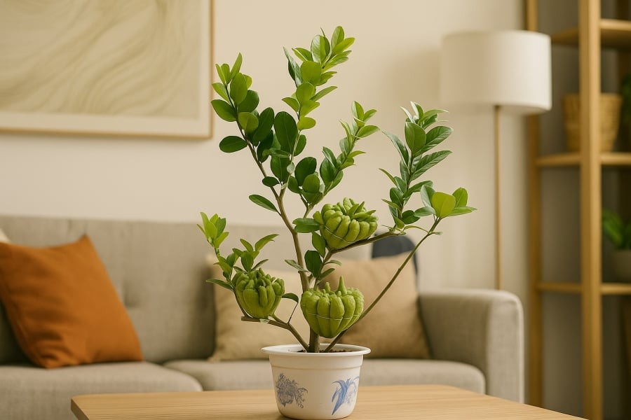 Không chỉ có hương thơm dễ chịu, Phật thủ còn rất được chuộng trong trưng bày và thờ cúng