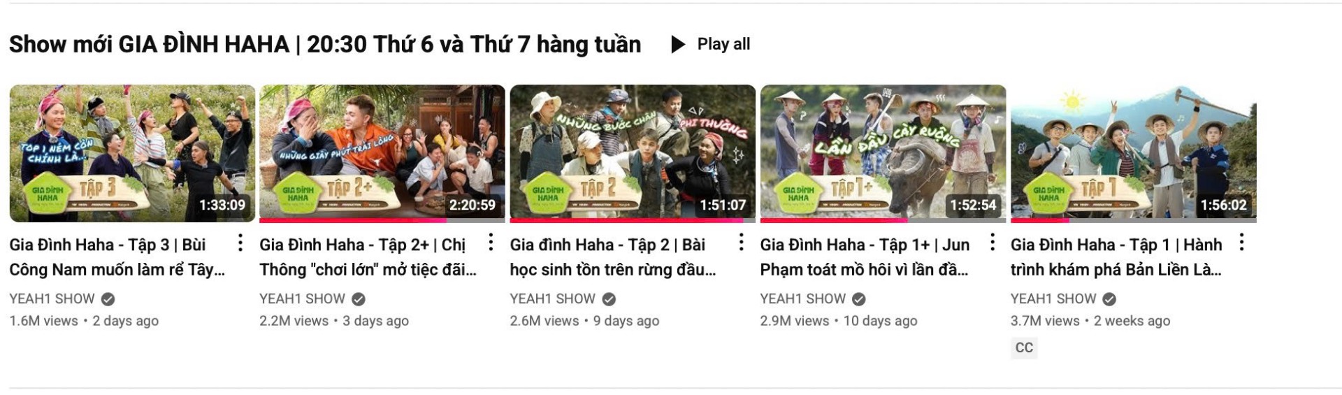 13 Triệu view 5 tập Youtube
