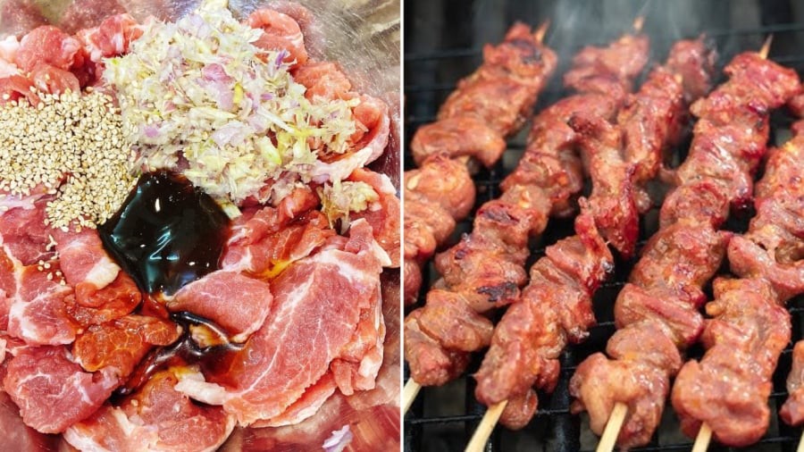Việc sử dụng gia vị đúng cách để ướp thịt nướng quyết định độ thơm ngon của món ăn.