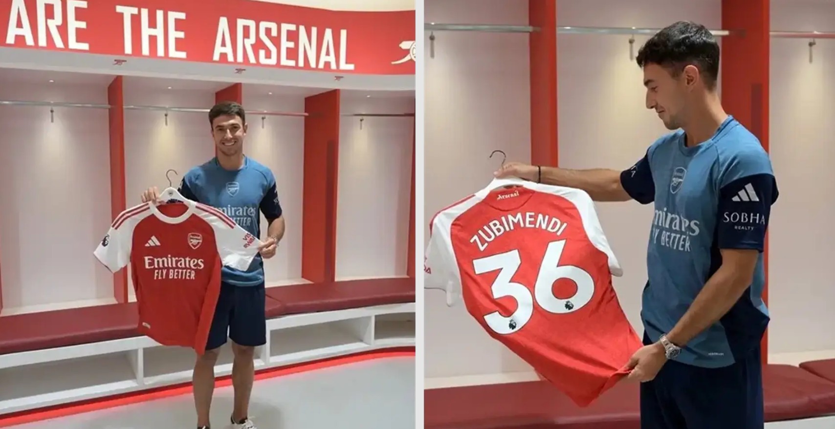 Martin Zubimendi lựa chọn số áo 36 tại Arsenal.
