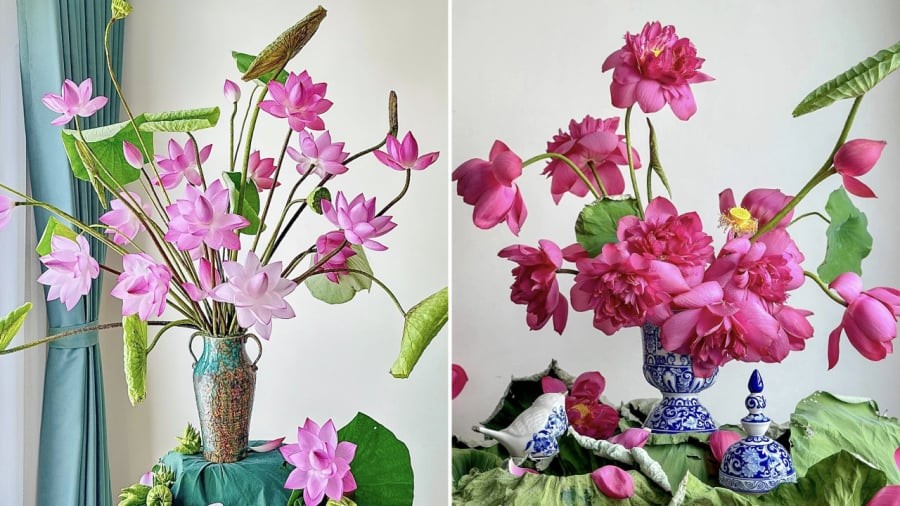 Để cắm hoa sen tươi lâu, bạn cần dưỡng hoa thật kỹ trước khi cho đem cắm vào bình.