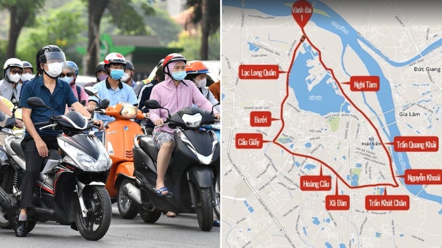 Hà Nội sẽ cấm xe máy chạy xăng vào khu vực vành đai 1 từ tháng 7/2026.