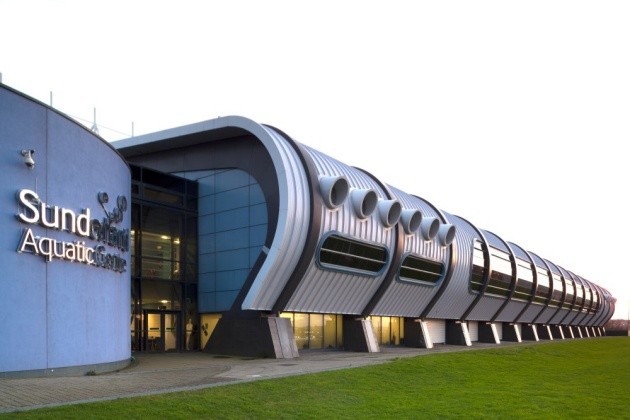 Hình ảnh khu phức hợp Sunderland Aquatic Centre hiện đại.