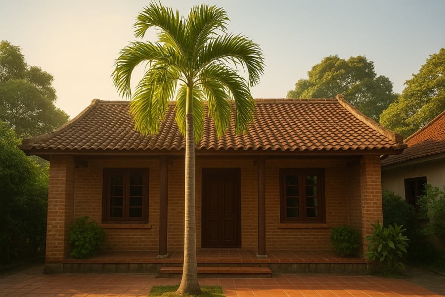 Cây cau trước nhà – biểu tượng phong thủy mang lại thanh khí, tài lộc và bình an