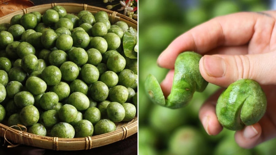 Sấu mua về cần cạo sạch vỏ rồi khía xung quanh.