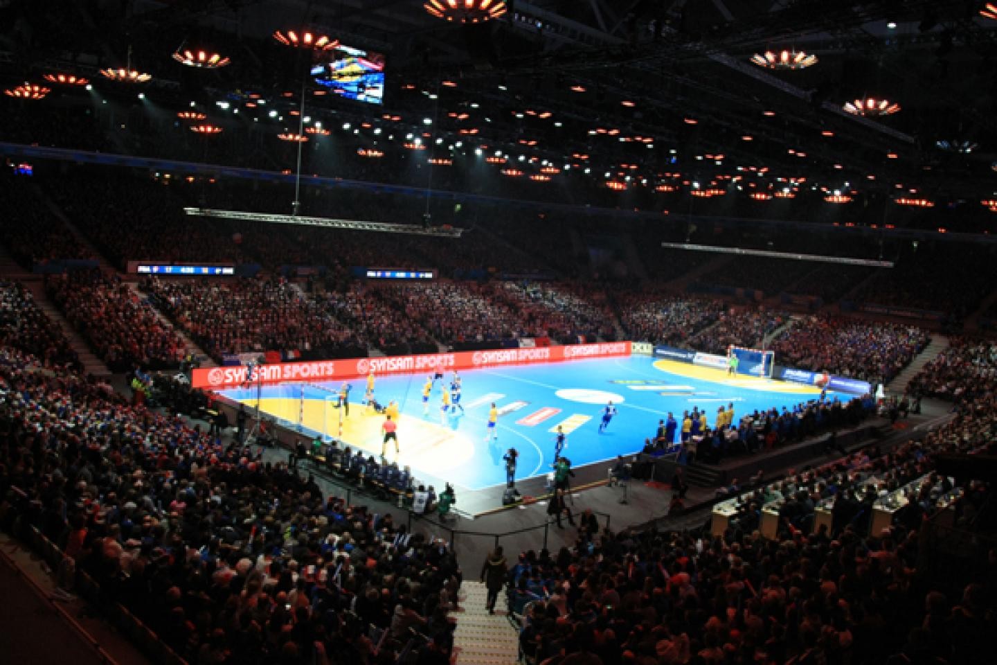 Một trận đấu tại World Men's Handball Championship 2017, với kỷ lục khán giả thế giới.
