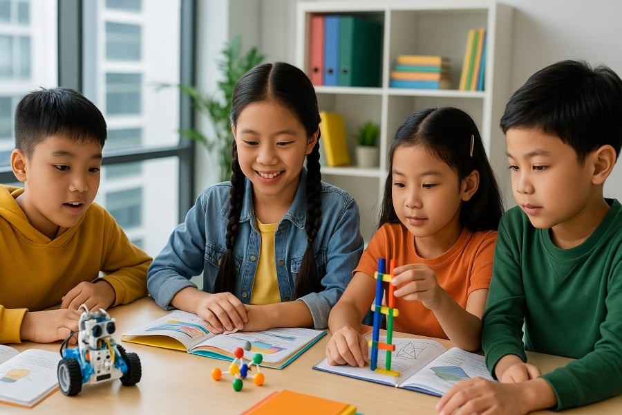 Trẻ sống tại thành phố có nhiều cơ hội tiếp cận giáo dục hiện đại, góp phần nâng cao chỉ số IQ.