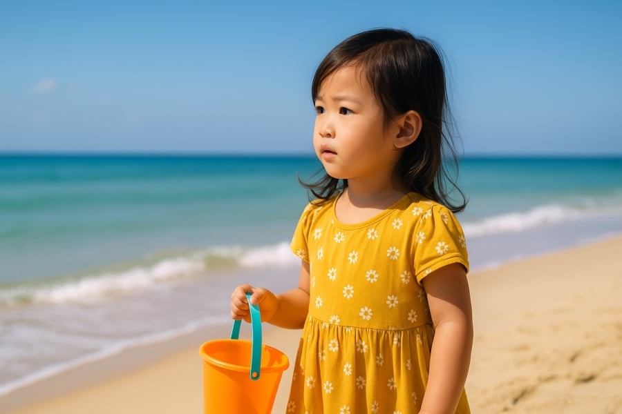 Trẻ nhỏ học được rất nhiều điều chỉ từ một buổi chơi cát và lắng nghe tiếng sóng biển vỗ.