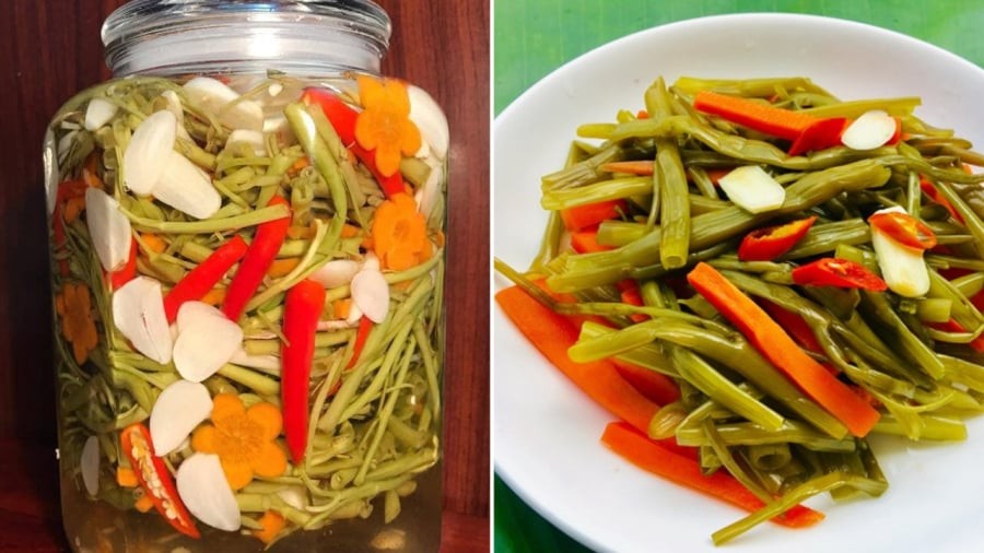 Rau muống muối chua là món ăn dân dã, được nhiều người yêu thích.