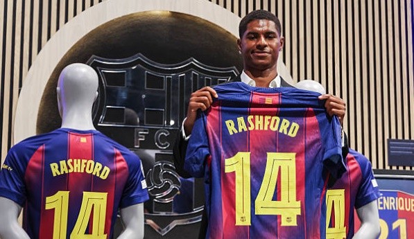 Rashford sẽ khoác chiếc áo số 14 tại Barca.