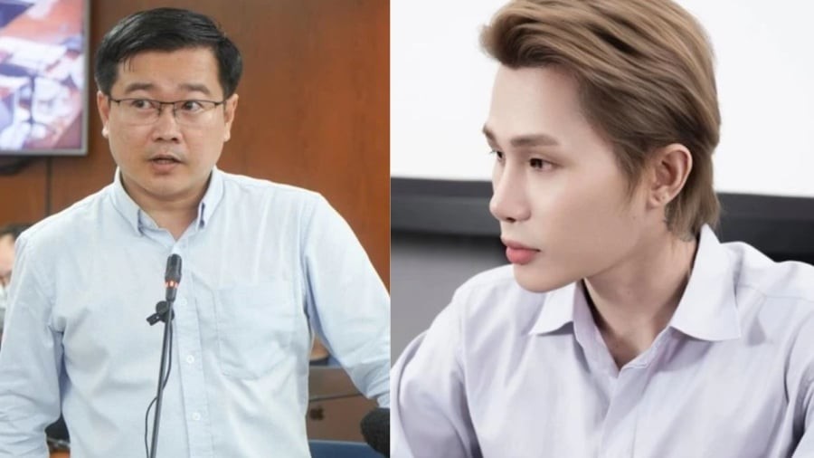Ông Khiêm (bên trái) cho hay sẽ rà soát nội dung buổi họp bảo của ca sĩ Jack 97 (phải)