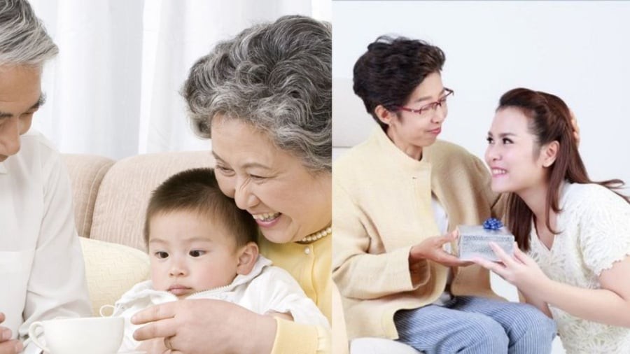 Việc ông bà giúp trông cháu sẽ tạo cảm giác biết ơn từ con dâu nhiều hơn