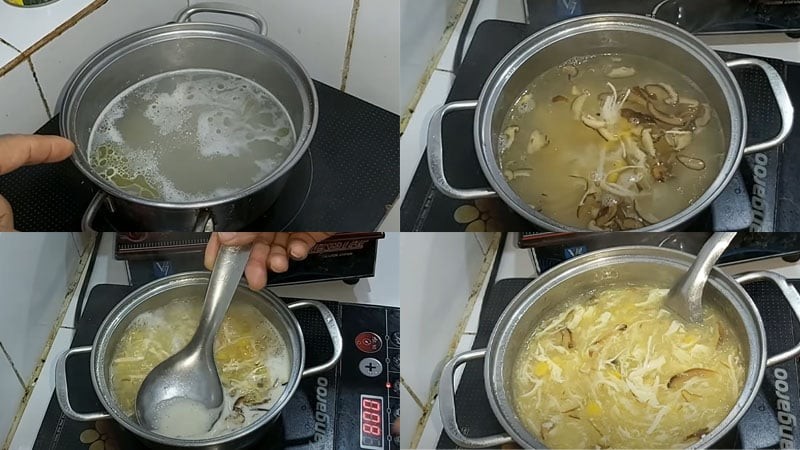 Nấu súp gà