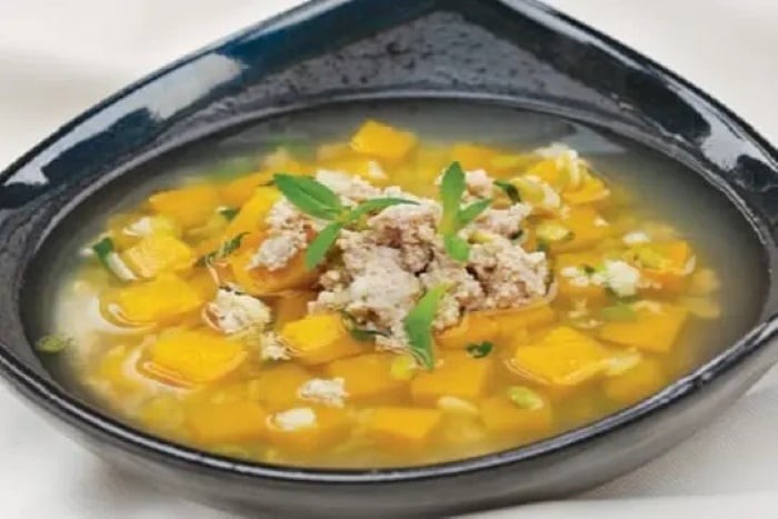 Canh bí đỏ, đậu xanh