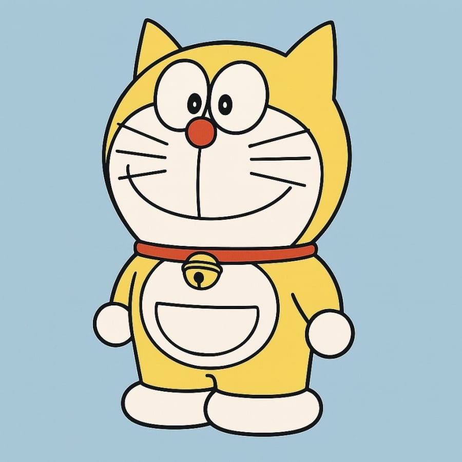 Doraemon từng có làn da vàng và tai nhọn trước khi gặp biến cố lớn trong đời.