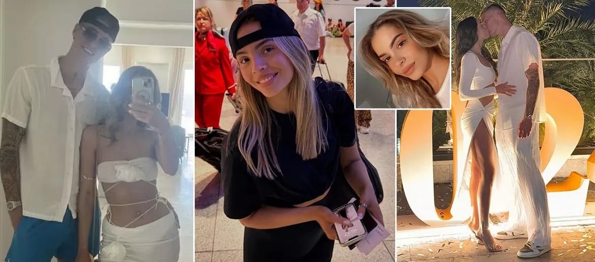 Benjamin Sesko và cô bạn gái Anita Vidovic.