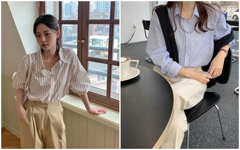 Những họa tiết nhỏ, kẻ dọc sẽ tạo ảo giác vốc dáng thon thả và cao hơn.