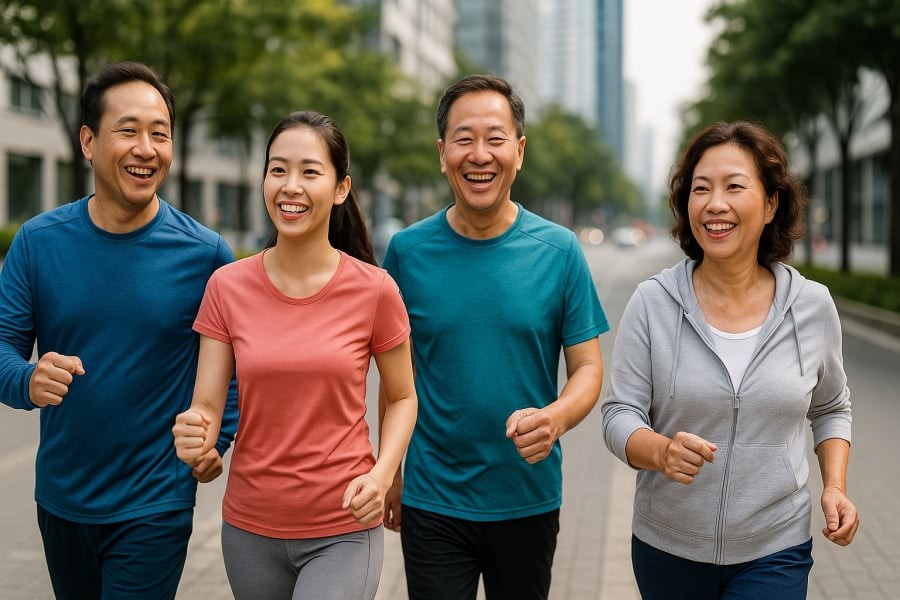 Đi bộ nhanh – thói quen đơn giản, dễ thực hiện và phù hợp với mọi lứa tuổi.