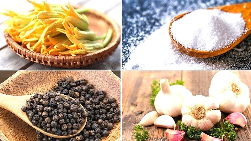Nguyên liệu làm món bông bí xào tỏi