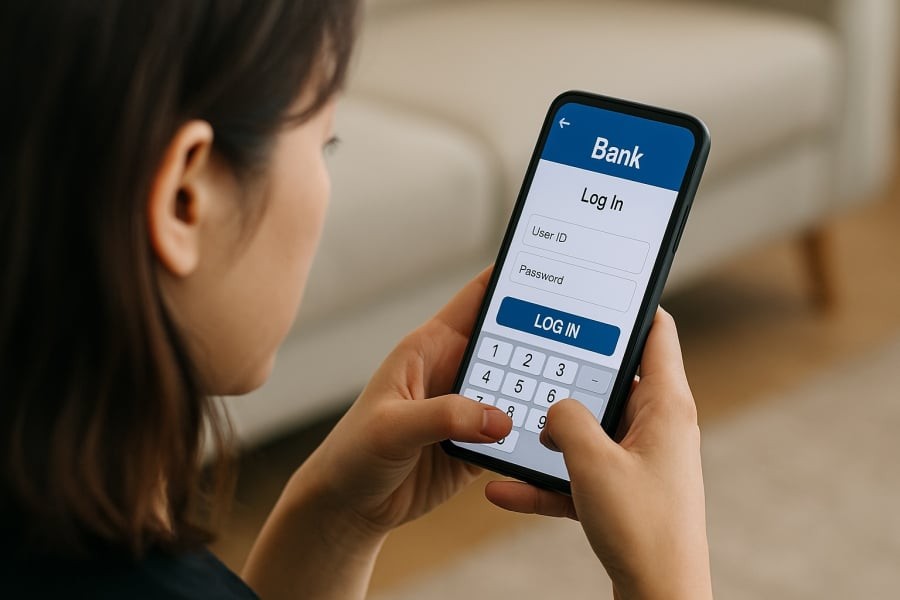 Hacker có thể tạo giao diện giả để đánh cắp tài khoản ngân hàng mà người dùng không hay biết.