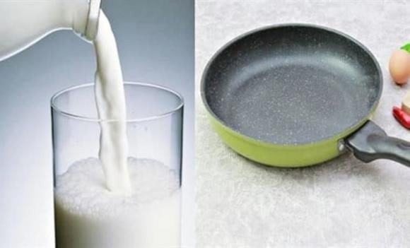 Ít người biết rằng sữa tươi không chỉ để uống mà còn là “bí quyết” giúp làm mới chảo chống dính rất hiệu quả.