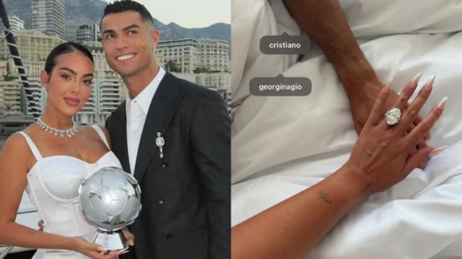 Ronaldo cầu hôn Georgina với chiếc nhẫn kim cương ước tính trị giá 5 triệu USD.