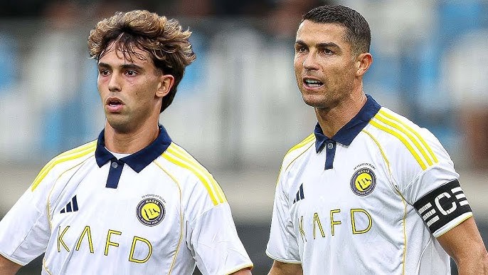 Joao Felix và Cristiano Ronaldo nay đã sát cánh cùng nhau trong màu áo Al Nassr.