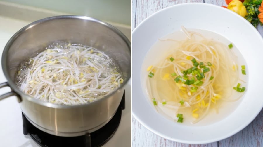 Nước giá đỗ luộc mang lại nhiều lợi ích cho sức khỏe.