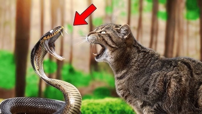 Mèo nhà rất lành nhưng rắn thấy là sợ, kể cả rắn độc: Hóa ra chúng có 1 thứ này