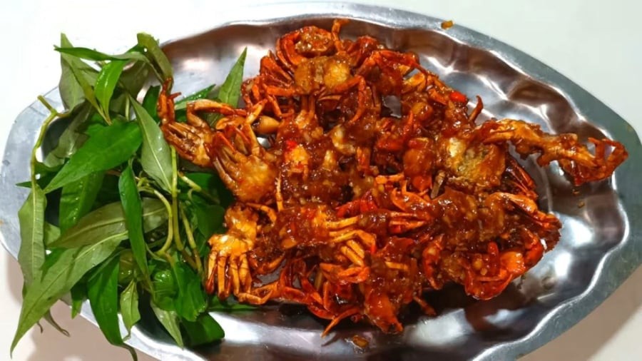 Thành phẩm món cua đống rang me